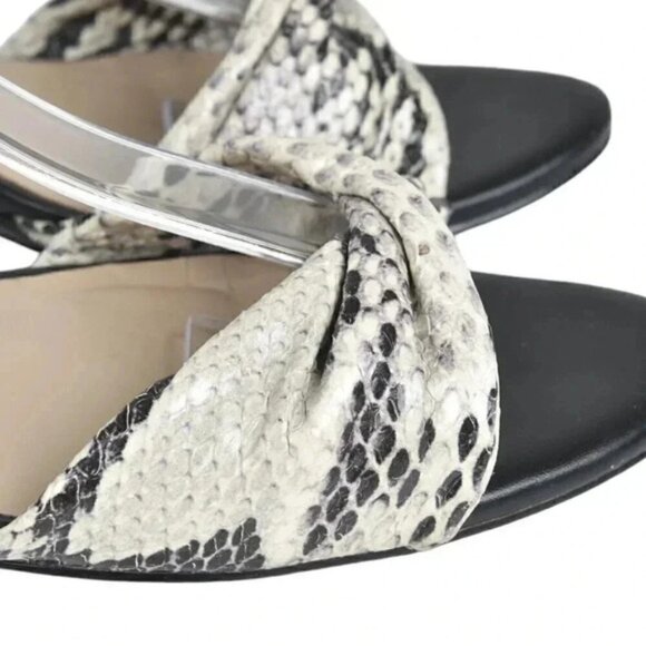 Lord and Taylor 424  Fifth Chandra Leather Sandals Animal Print Women’s Size 7.5 - Picture 2 of 13